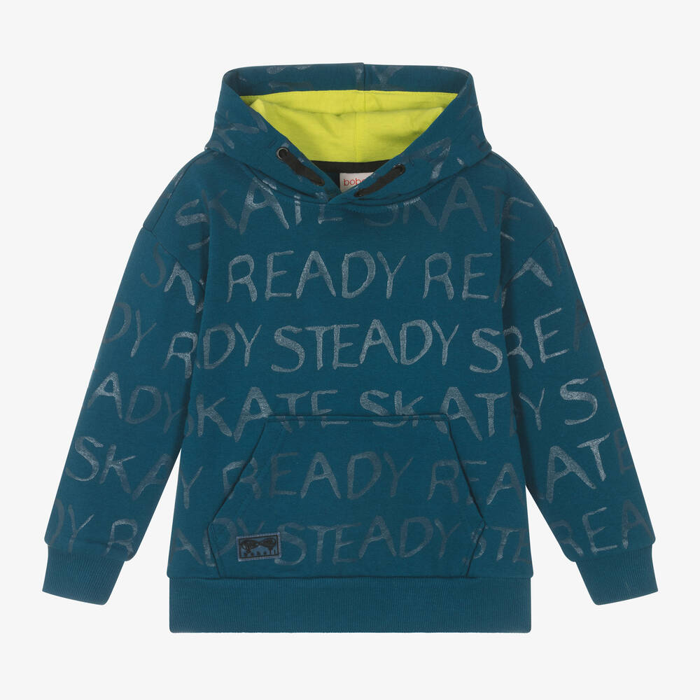 Boboli - Boys Blue Cotton Hoodie | Childrensalon