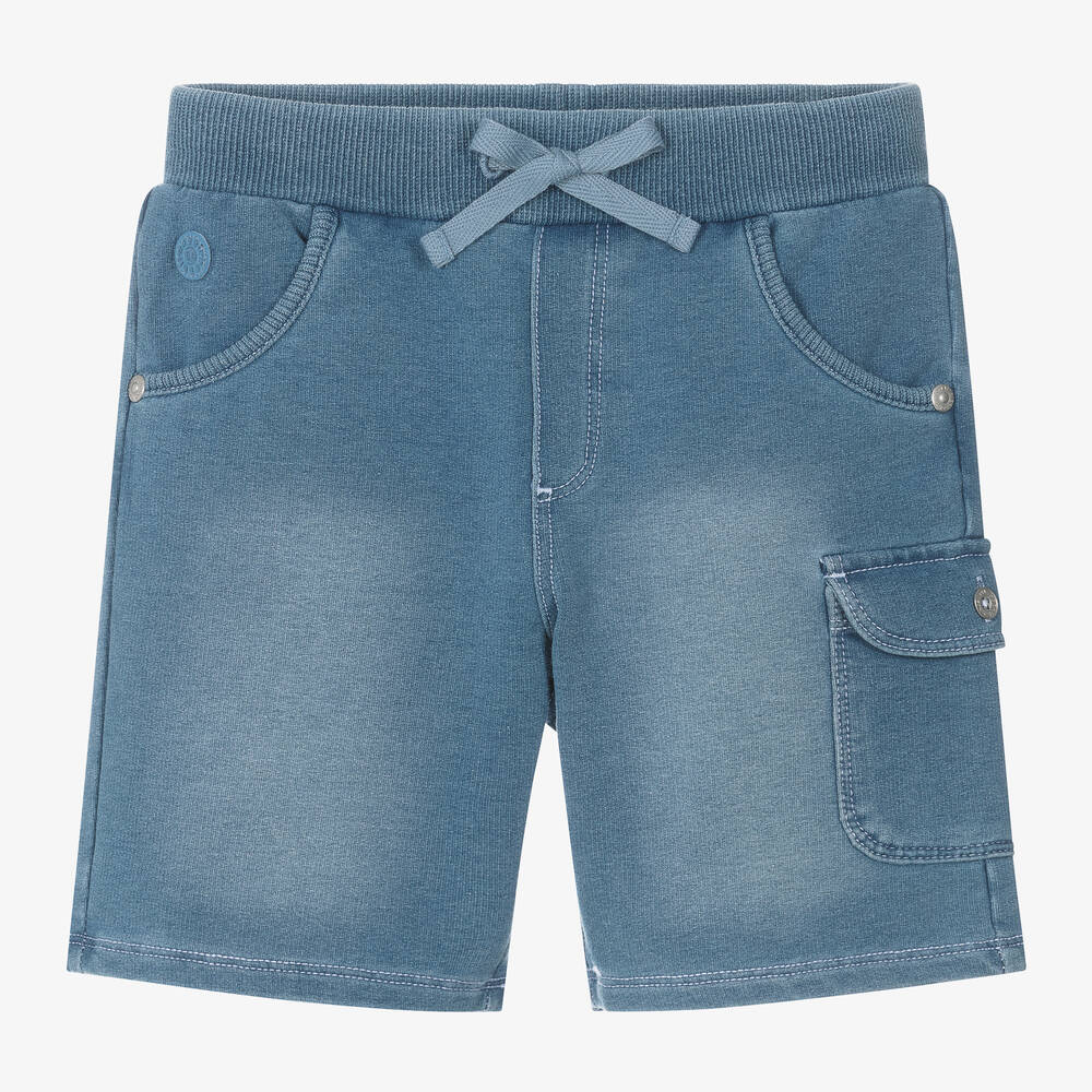Boboli - Boys Blue Cotton Jersey Shorts | Childrensalon