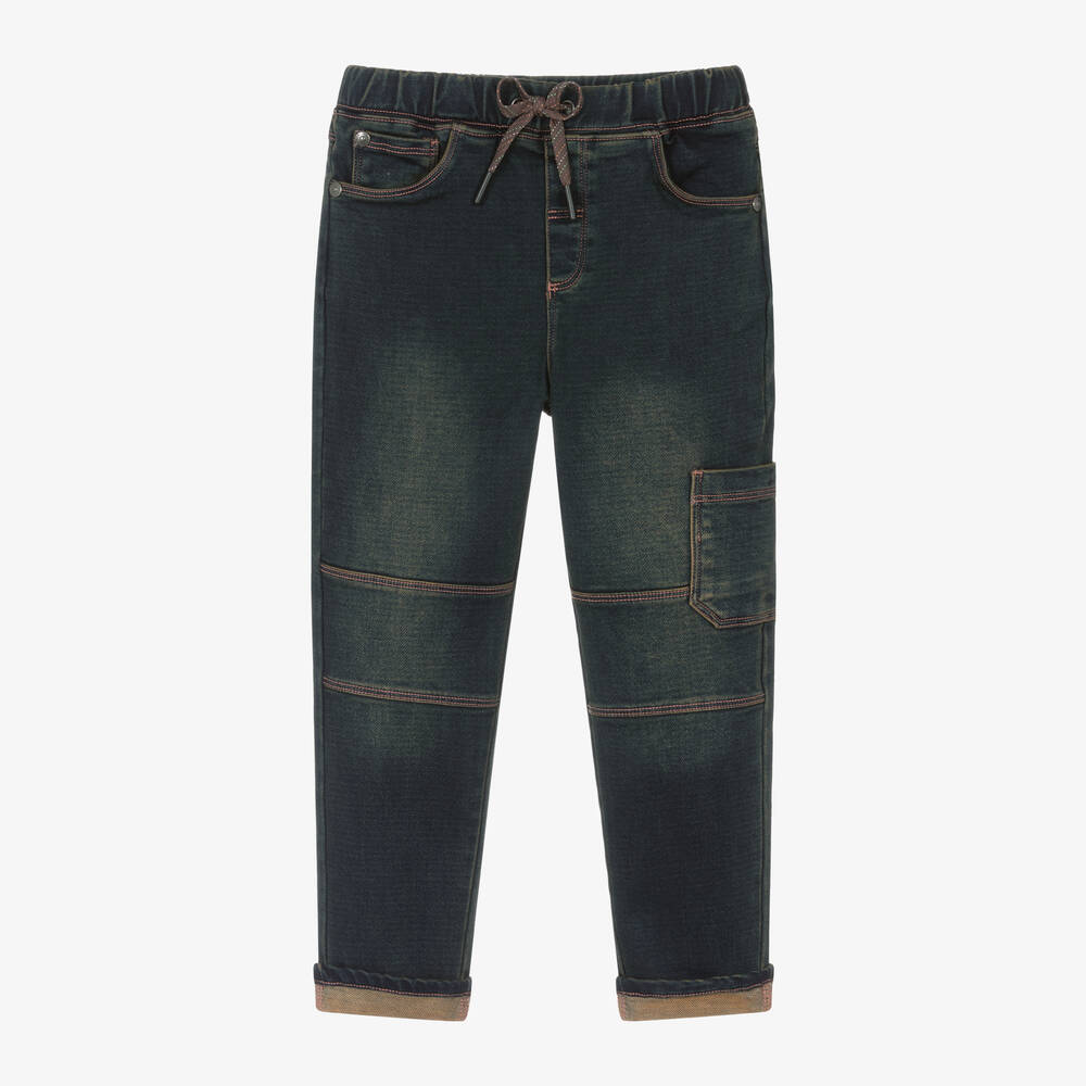 Boboli - Boys Blue Washed Denim Jeans | Childrensalon