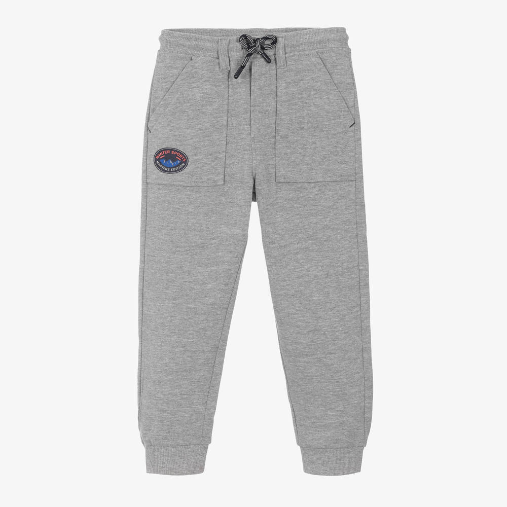 Boboli - Boys Grey Cotton Joggers | Childrensalon