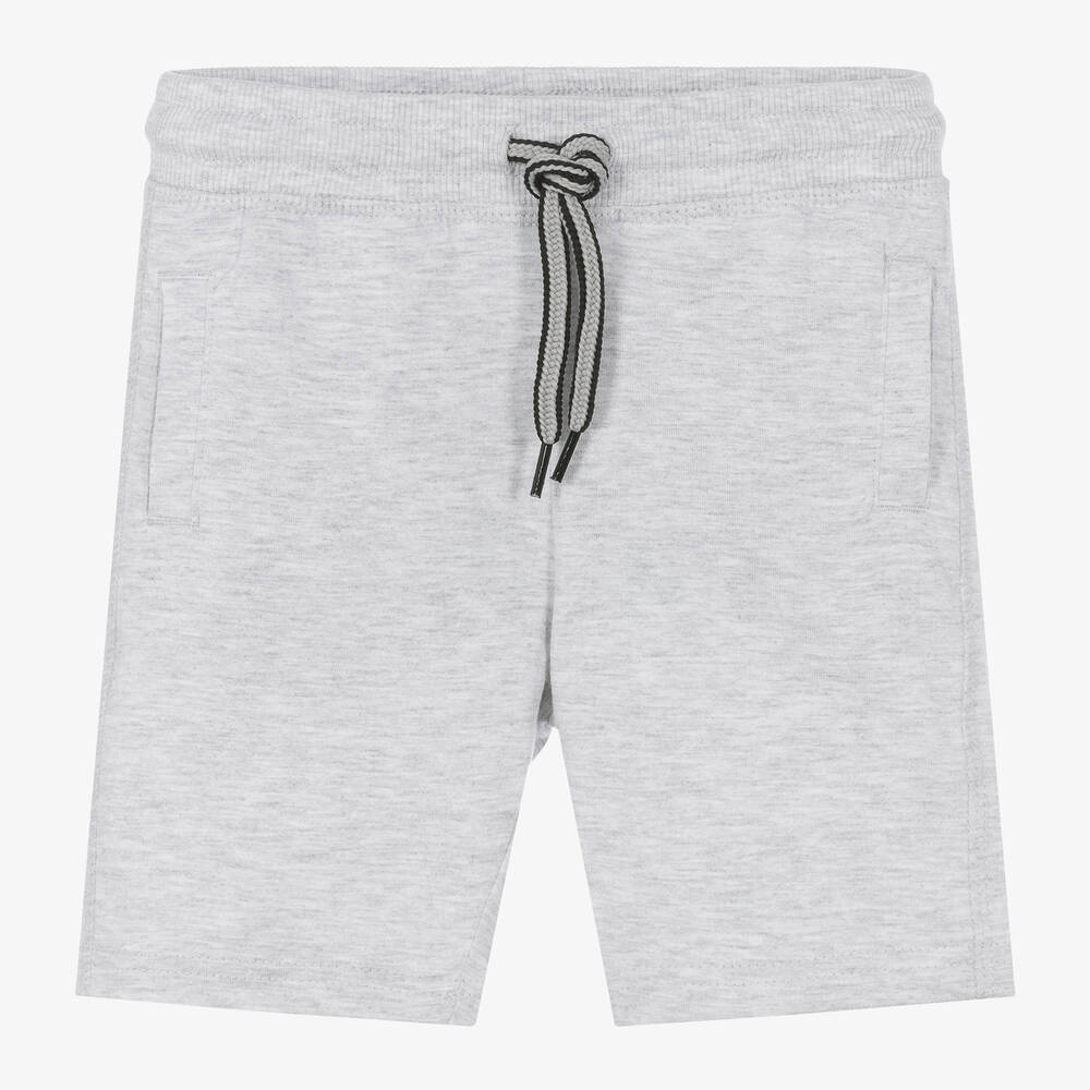 Boboli - Boys Grey Marl Cotton Shorts | Childrensalon