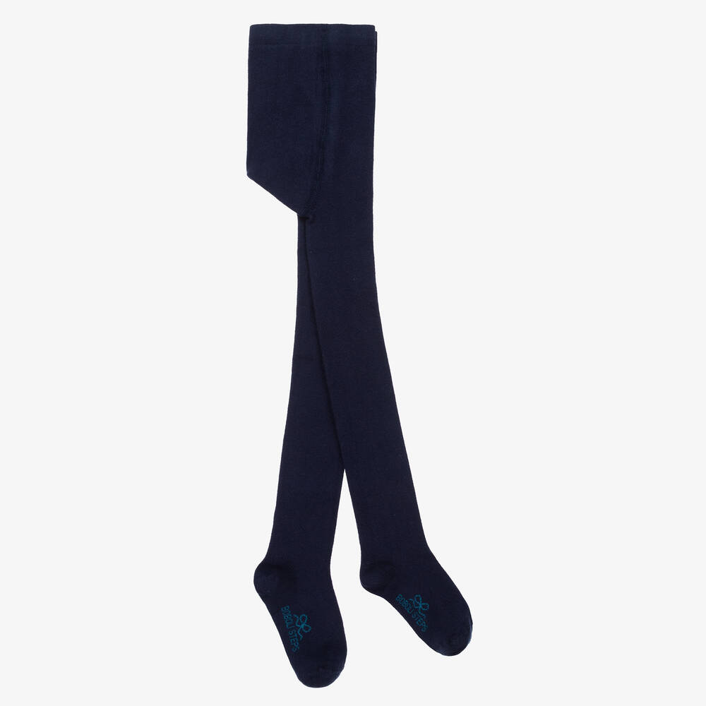 Boboli - Girls Navy Blue Cotton Tights | Childrensalon