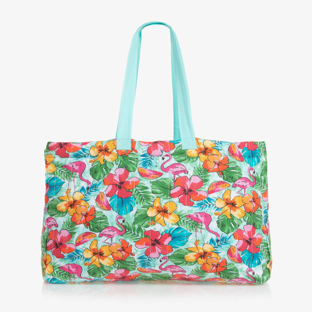 Boboli - Girls Pink & Blue Floral Shoulder Bag (40cm) | Childrensalon