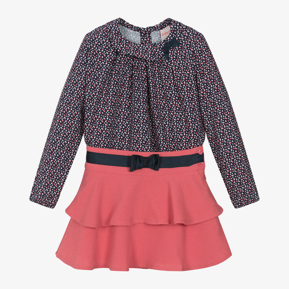 Boboli - Girls Pink Crêpe Skirt Set | Childrensalon