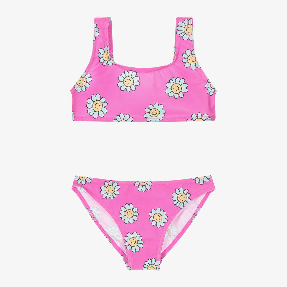 Boboli - Girls Pink Floral Bikini | Childrensalon
