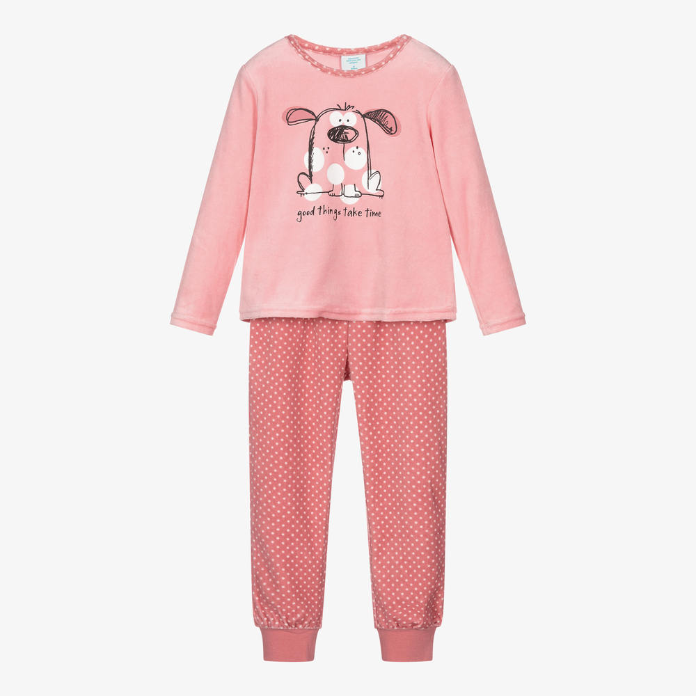 Boboli Babies' Girls Pink Velour Pyjamas
