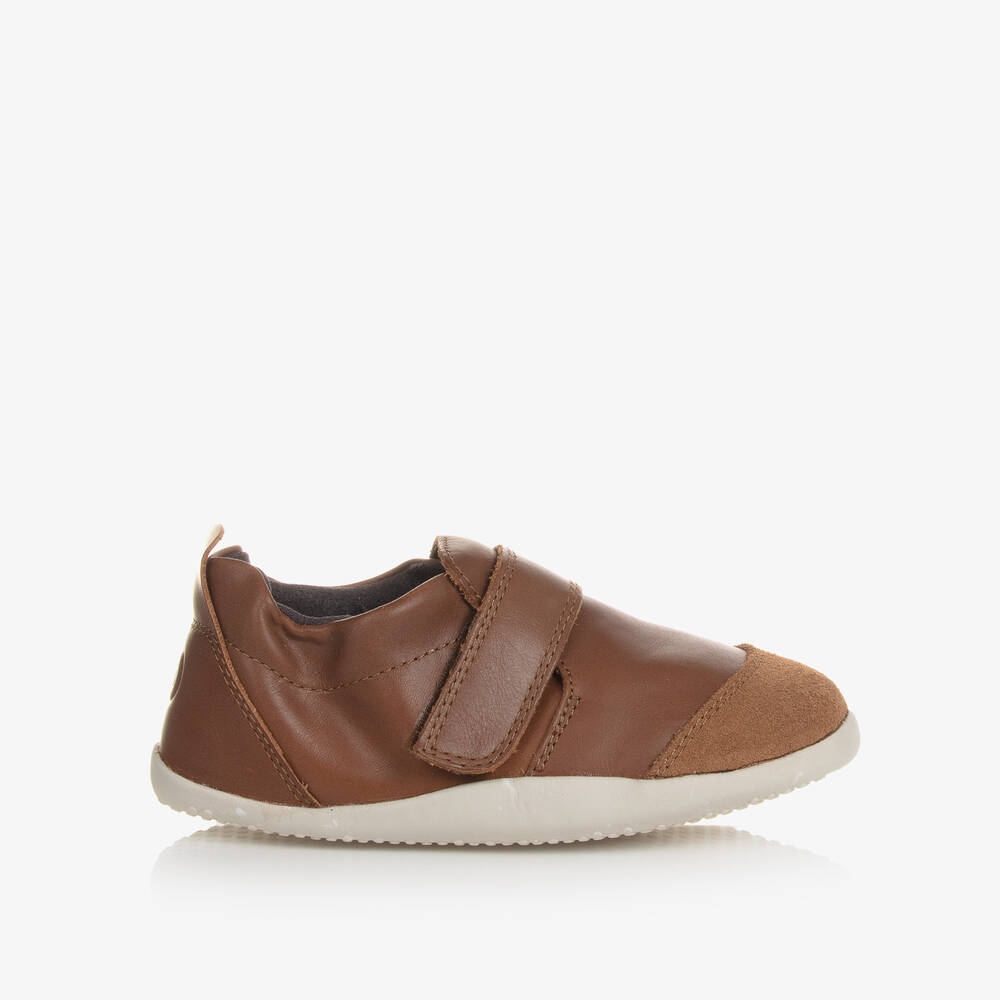 Bobux Baby Boys Brown Leather First Walkers