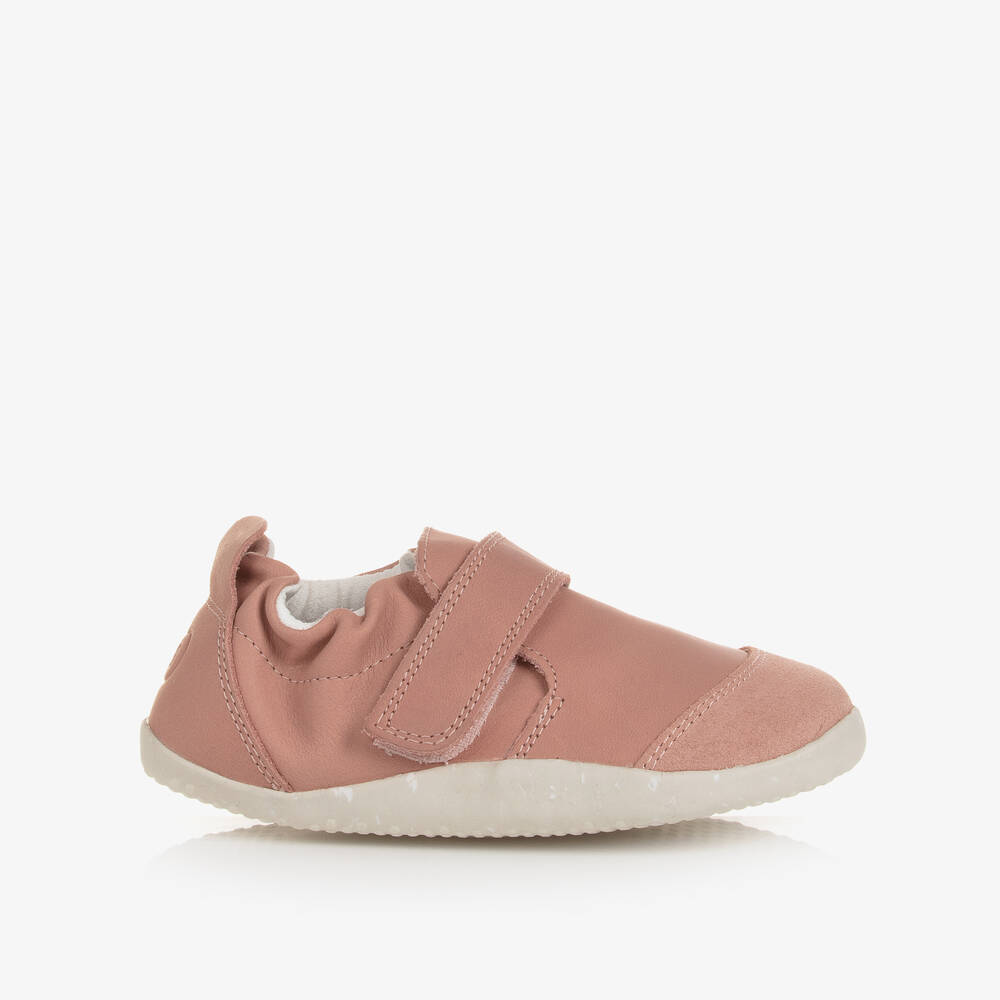Bobux Baby Girls Pink Leather First Walkers