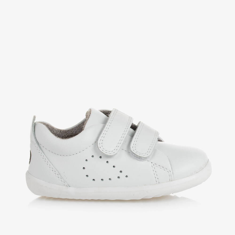 Bobux White Leather First-walker Baby Trainers