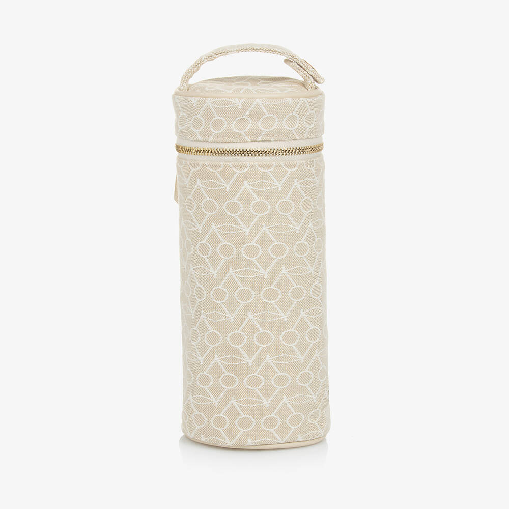 Bonpoint - Beige Monogram Bottle Bag (21cm) | Childrensalon