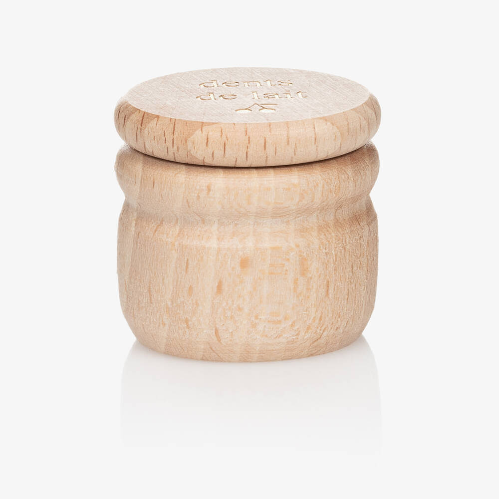 Bonpoint - Beige Wooden Milk Teeth Box (3cm) | Childrensalon