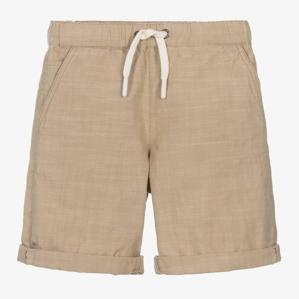 Bonpoint - Boys Beige Cotton Shorts | Childrensalon