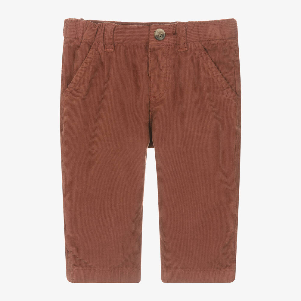 Bonpoint - Boys Red Needlecord Trousers | Childrensalon