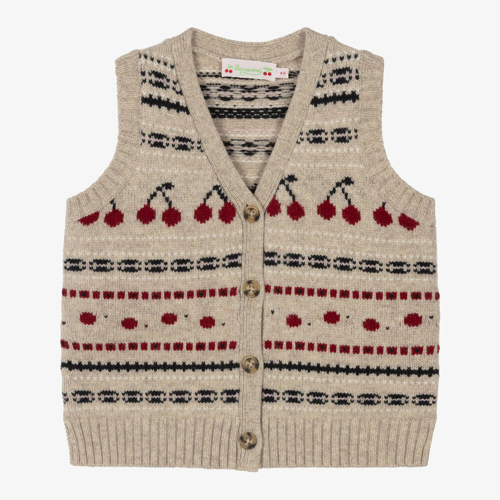 Bonpoint Kids' Thevy Wool Knit Vest In Muticolor