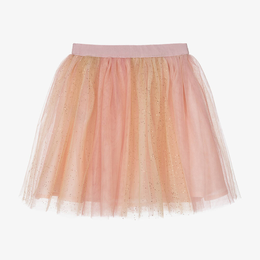 Bonpoint - Girls Pink Glitter Tulle Tutu Skirt | Childrensalon