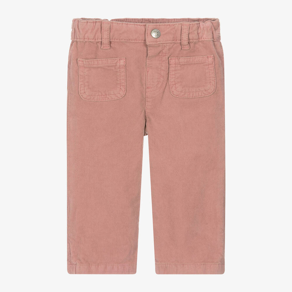 Bonpoint - Girls Pink Needlecord Trousers | Childrensalon