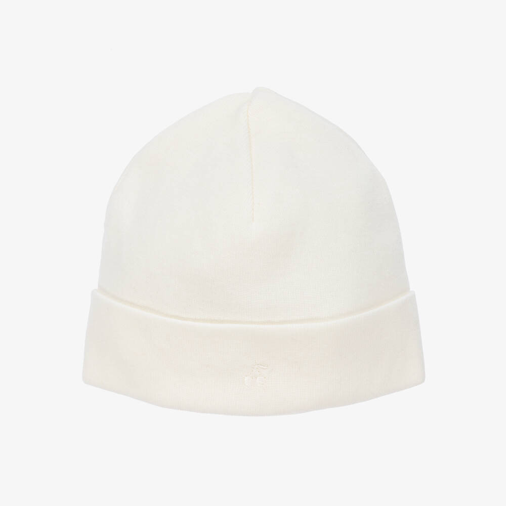Bonpoint - قبعة قطن لون عاجي للأطفال | Childrensalon