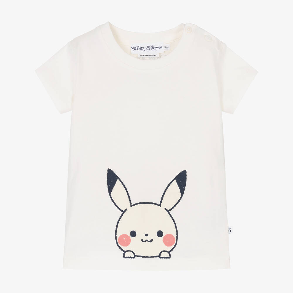 Bonpoint - Ivory Pokémon Cotton T-Shirt | Childrensalon
