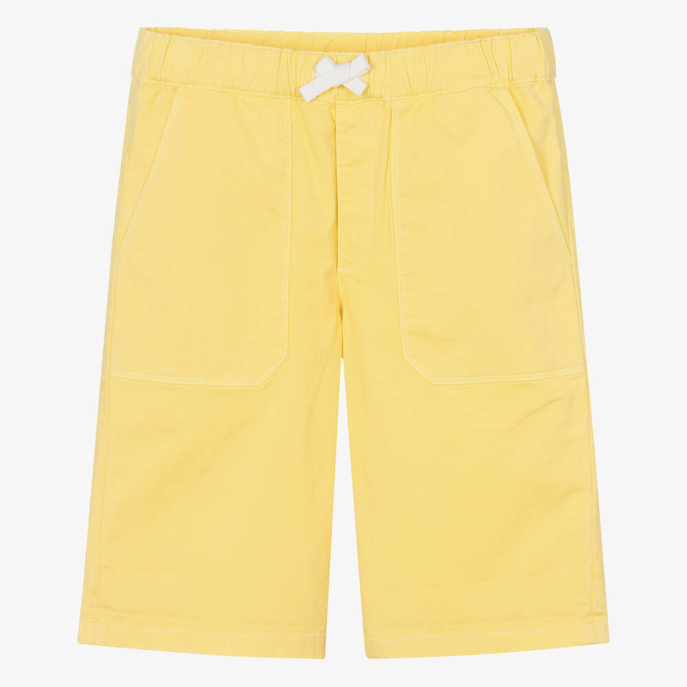 Bonpoint - Teen Boys Yellow Cotton Shorts | Childrensalon