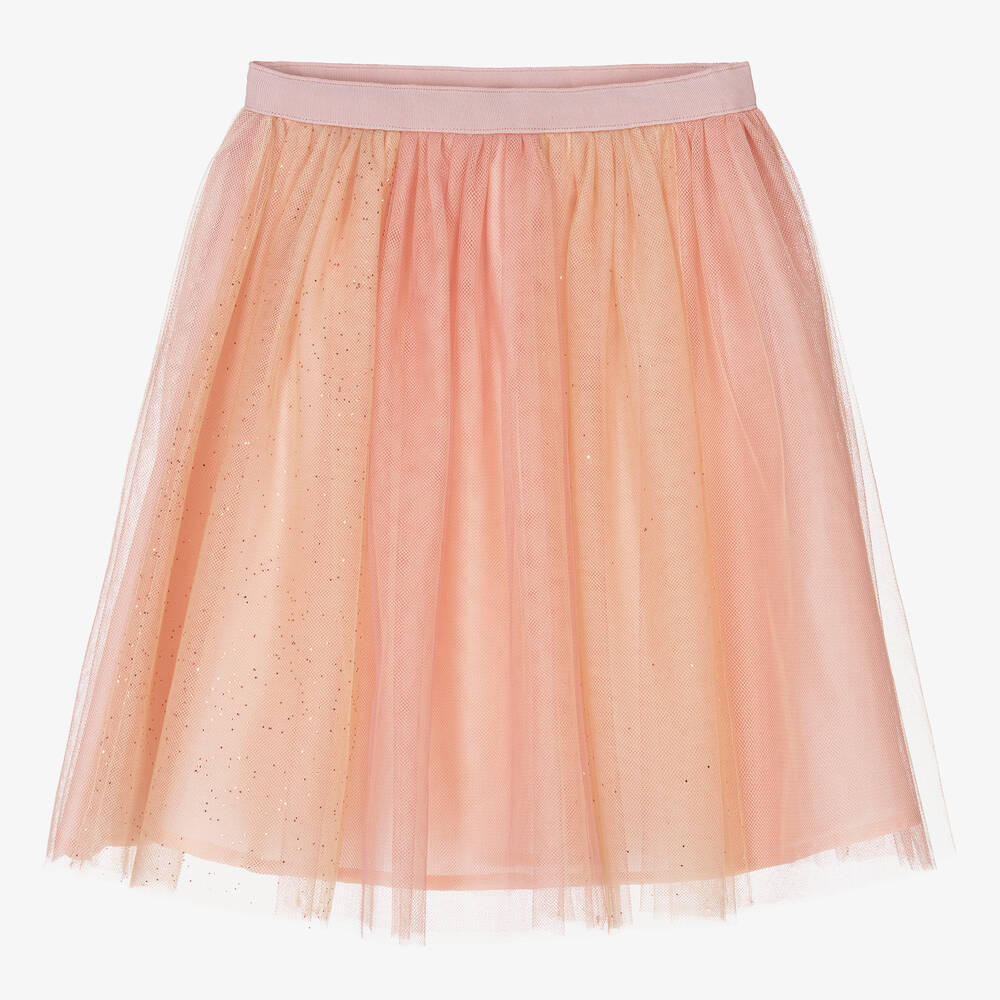 Bonpoint Teen Girls Pink Glitter Tulle Tutu Skirt