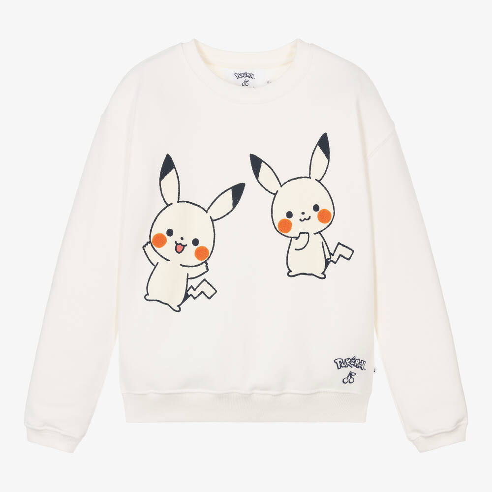 Bonpoint - Teen Ivory Pokémon Cotton Sweatshirt | Childrensalon