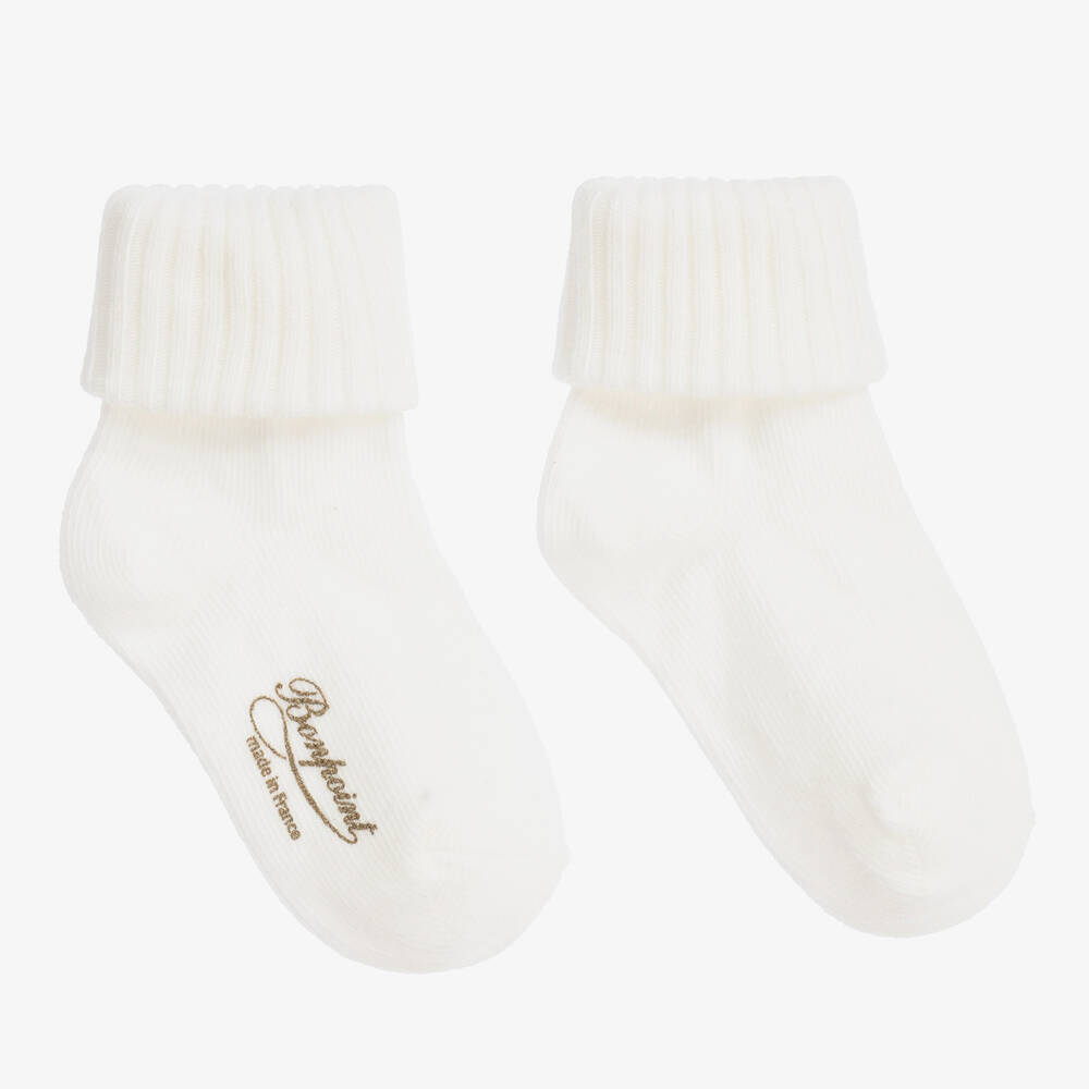 Bonpoint - White Cotton Socks | Childrensalon