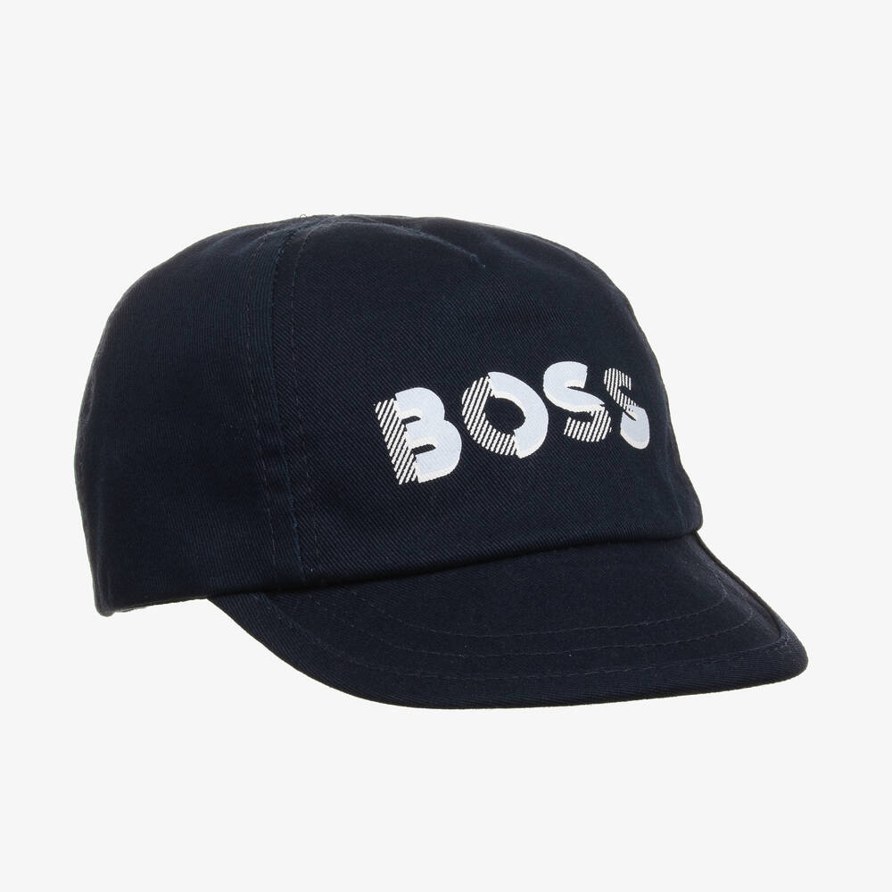 Hugo Boss Boss Baby Boys Navy Blue Cotton Cap