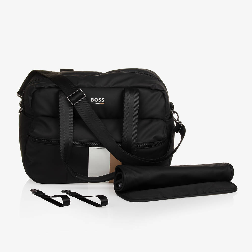 BOSS - Черная пеленальная сумка с покрытием (52см) | Childrensalon