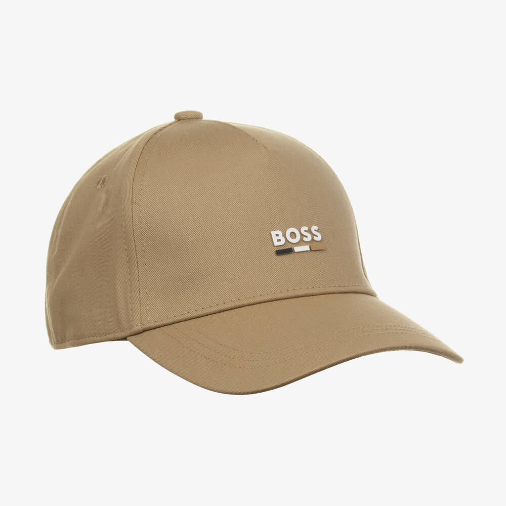 BOSS - Boys Beige Twill Cap | Childrensalon