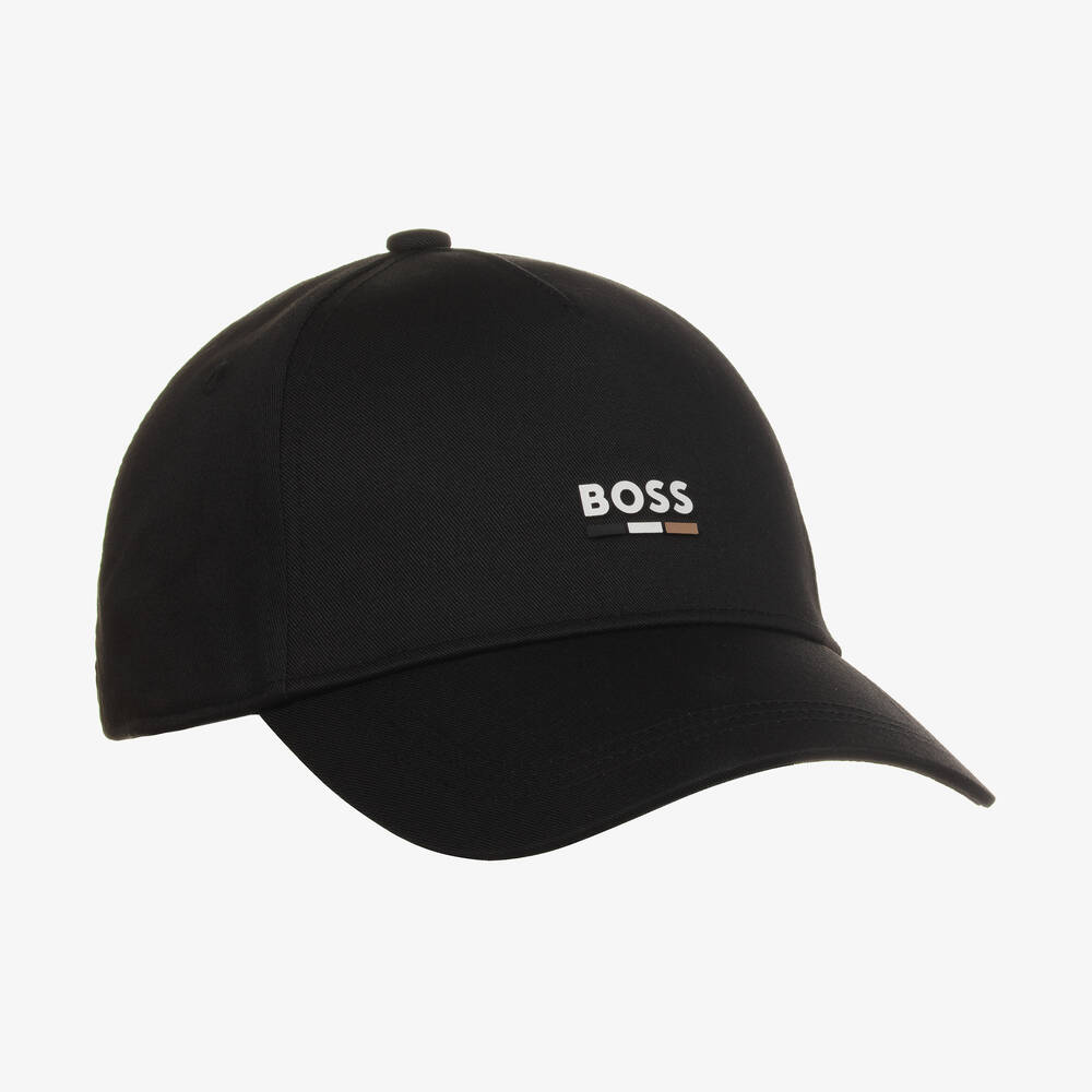 BOSS - Boys Black Twill Cap | Childrensalon