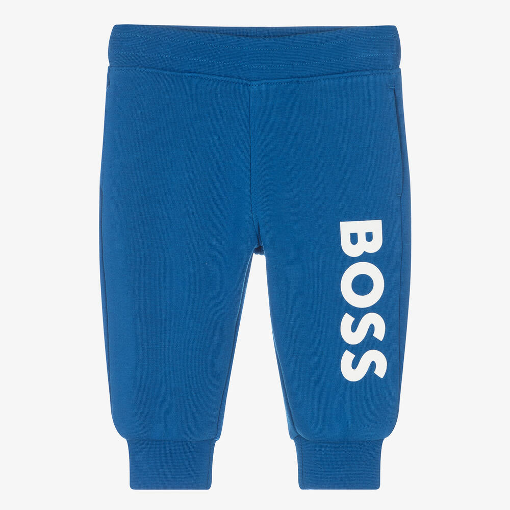 Hugo Boss Babies' Boss Boys Blue Cotton Joggers