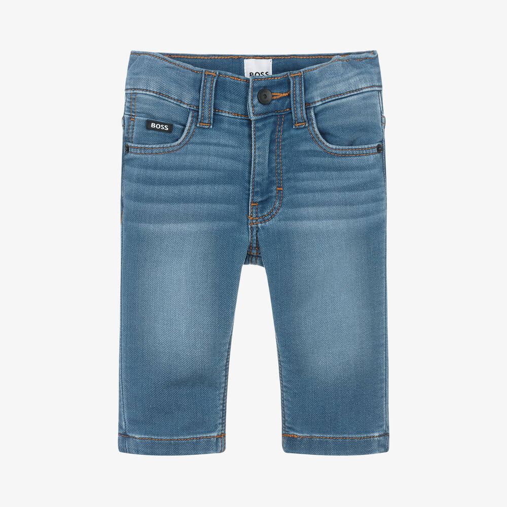 BOSS - Boys Blue Denim Regular Fit Jeans | Childrensalon