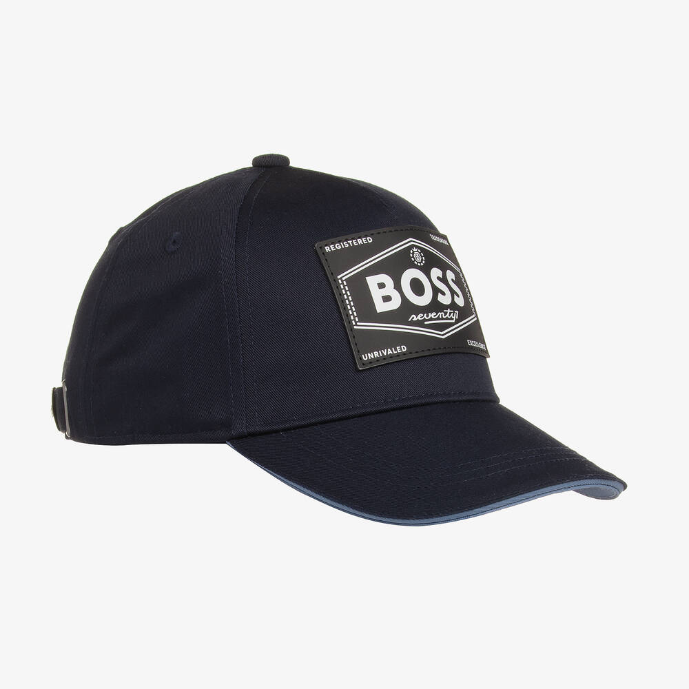 BOSS - Boys Navy Blue Baseball Cap | Childrensalon