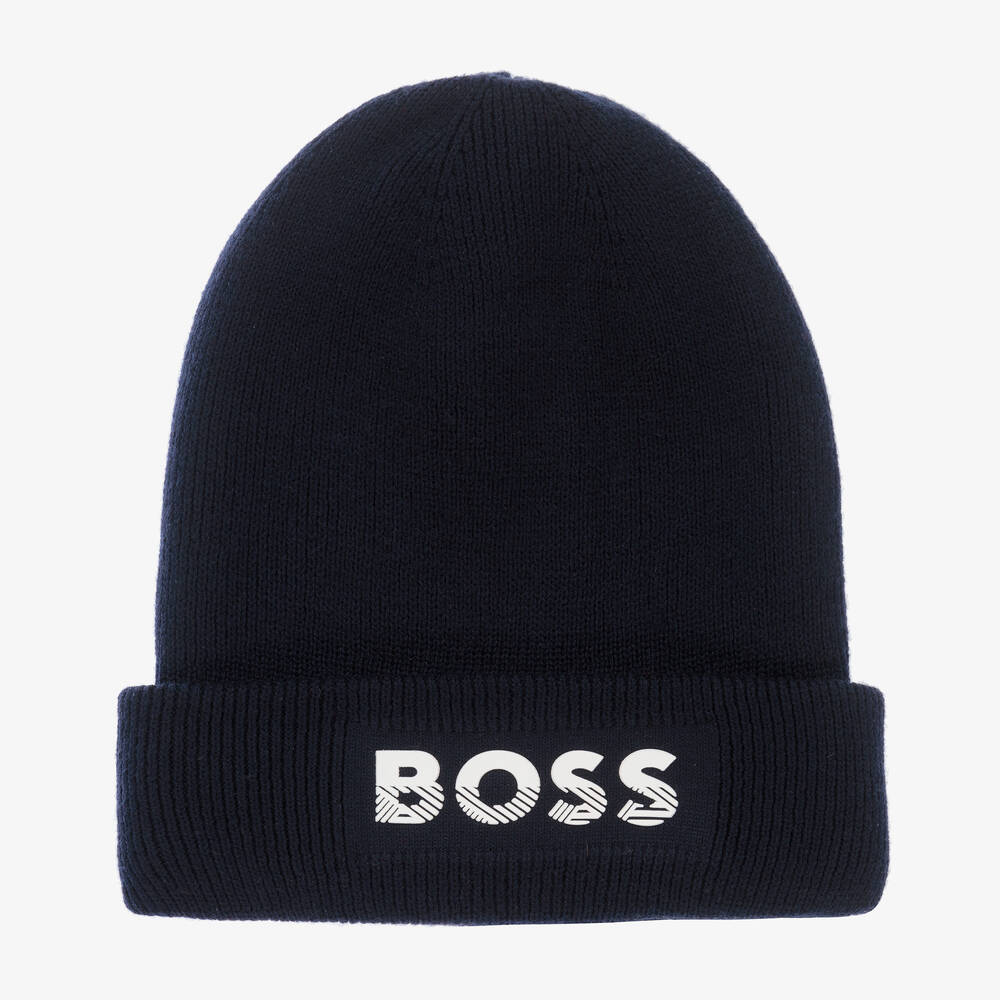 BOSS - قبعة بيني لون كحلي للأولاد | Childrensalon