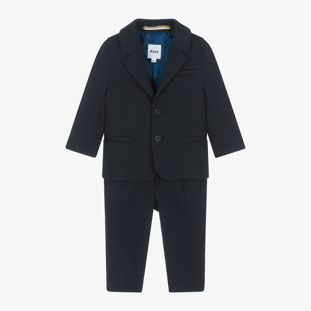 BOSS - Boys Navy Blue Milano Suit | Childrensalon