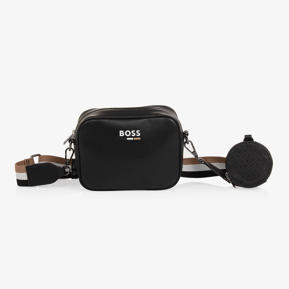 BOSS - Girls Black Shoulder Bag (18cm) | Childrensalon