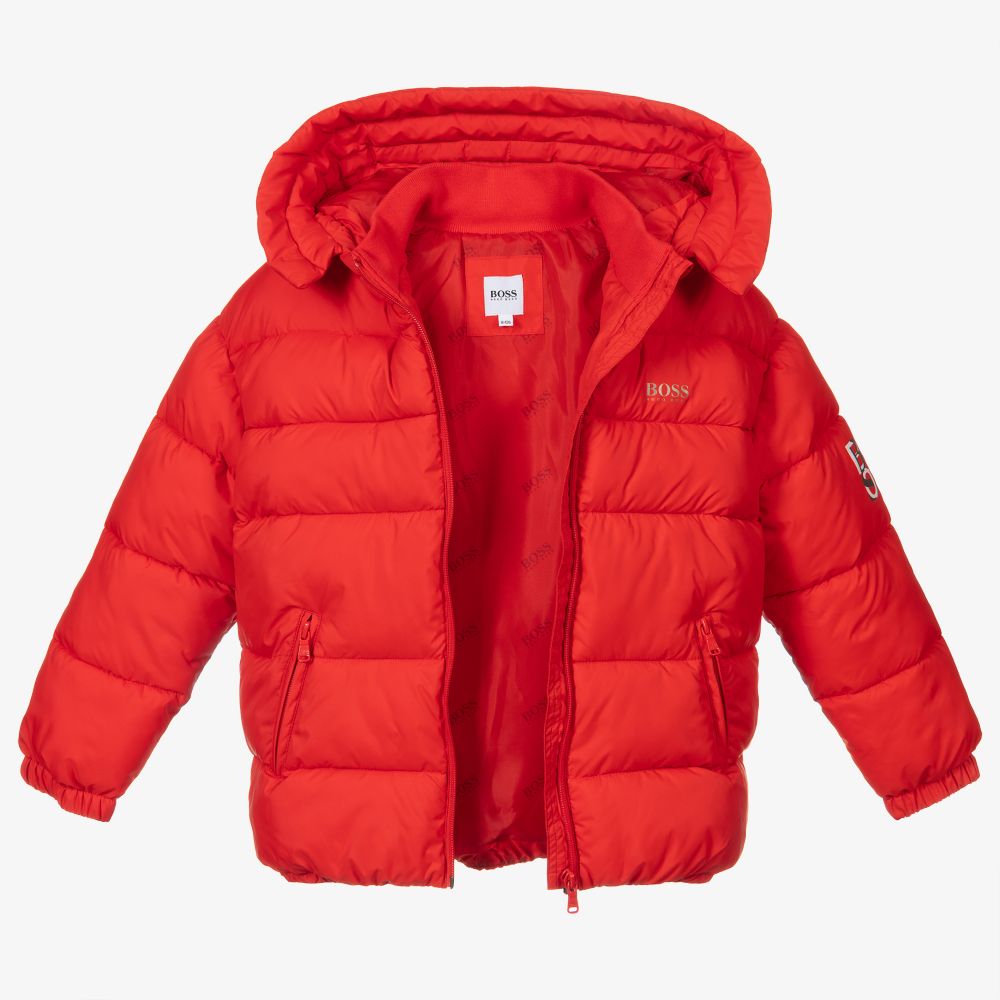 girls red puffer jacket