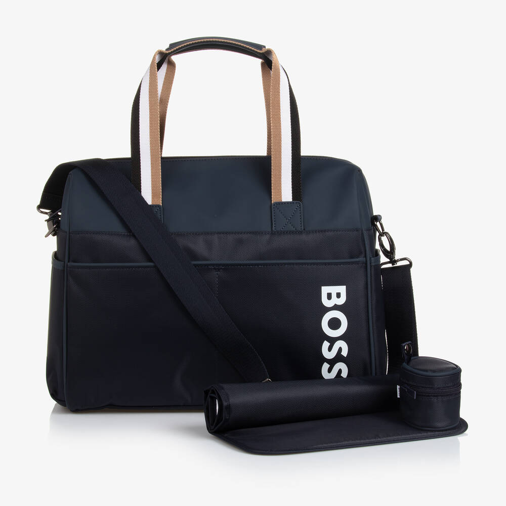 BOSS - Navy Blue Changing Bag (41cm) | Childrensalon