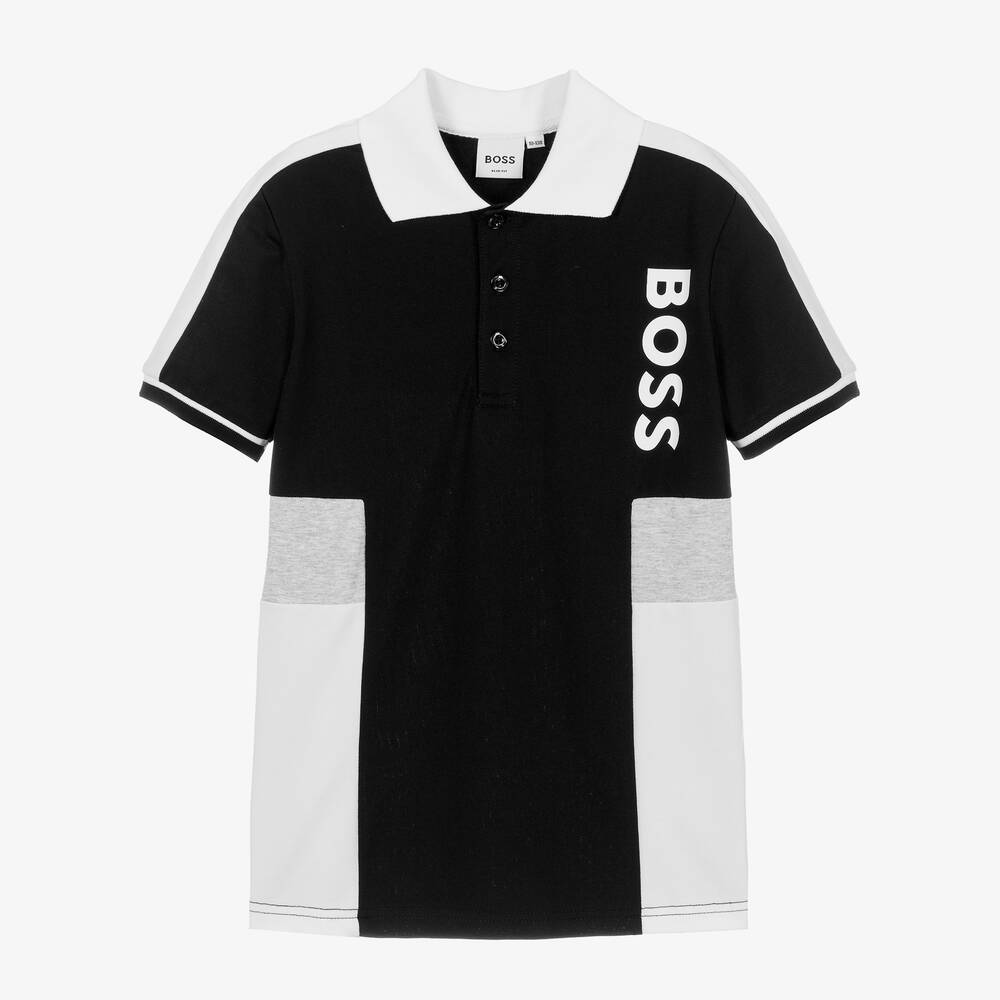 Hugo Boss Boss Teen Boys Black & White Polo Shirt