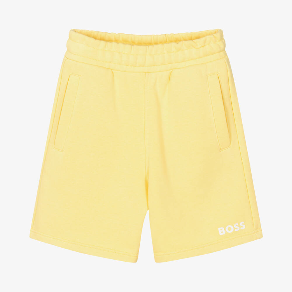 BOSS - Short jaune en coton ado garçon | Childrensalon
