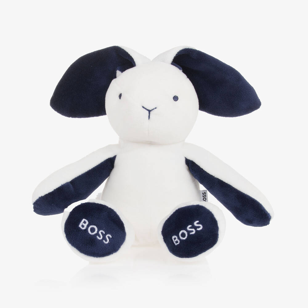 BOSS - دمية محشوة على شكل أرنب لون أبيض (40 سم) | Childrensalon