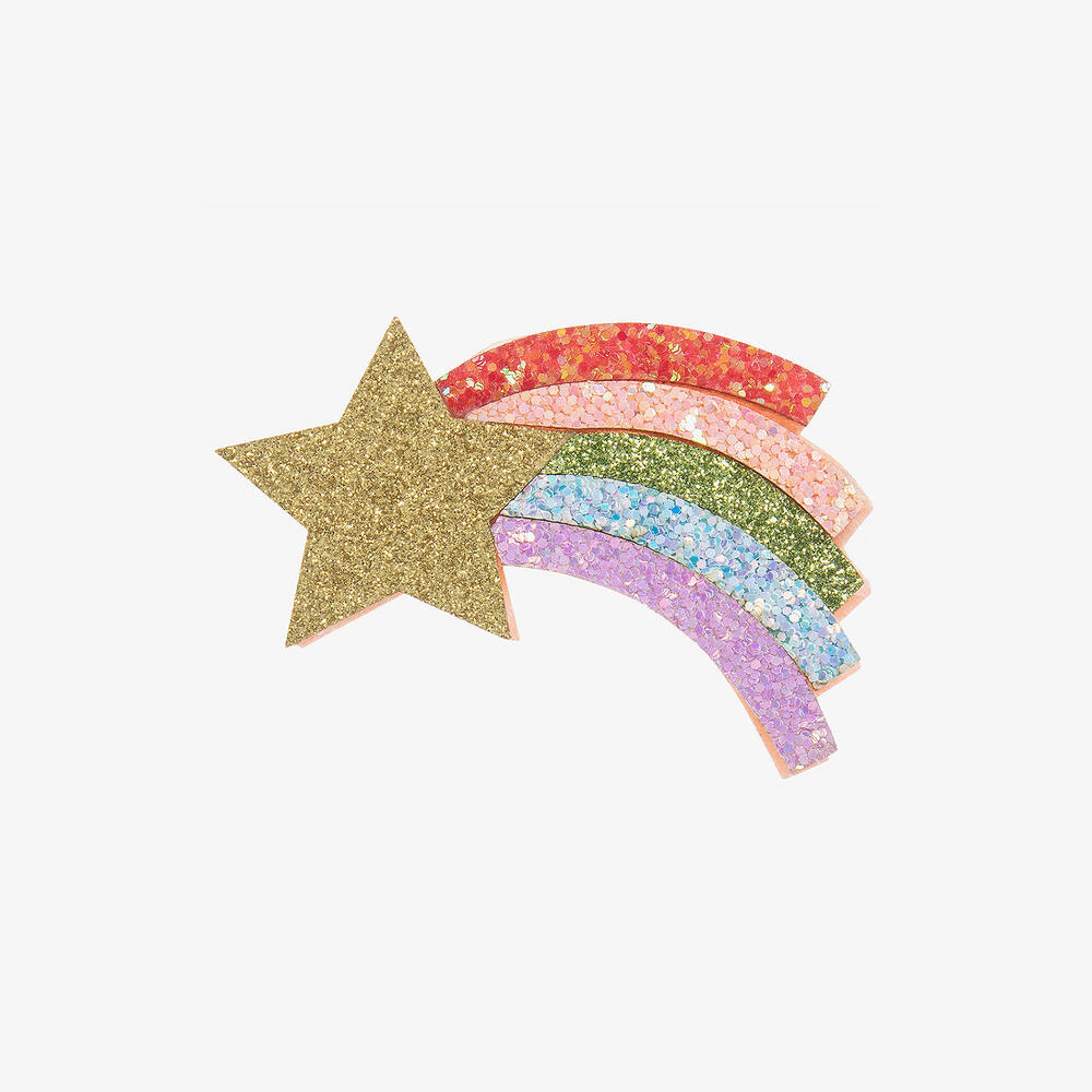 Bowtique London - Girls Gold Shooting Star Hair Clip (7.5cm) | Childrensalon