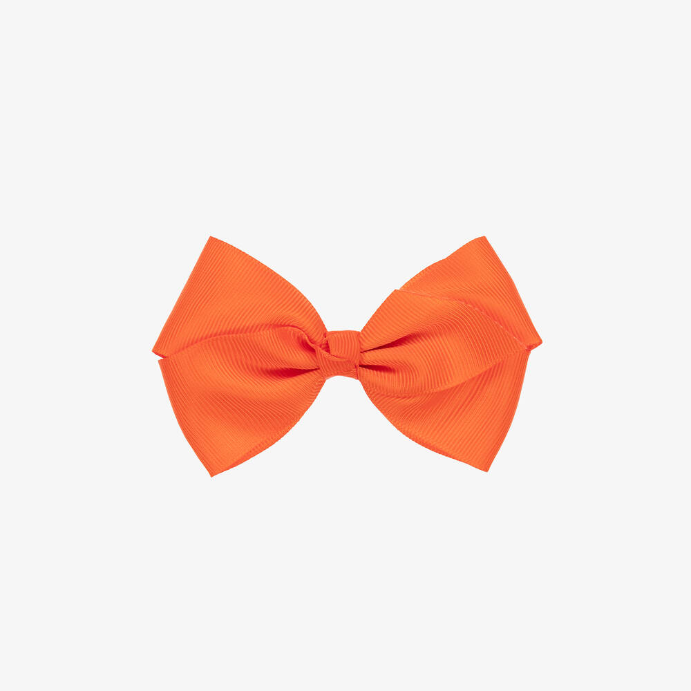 Bowtique London - Barrette à nœud orange (10 cm) | Childrensalon