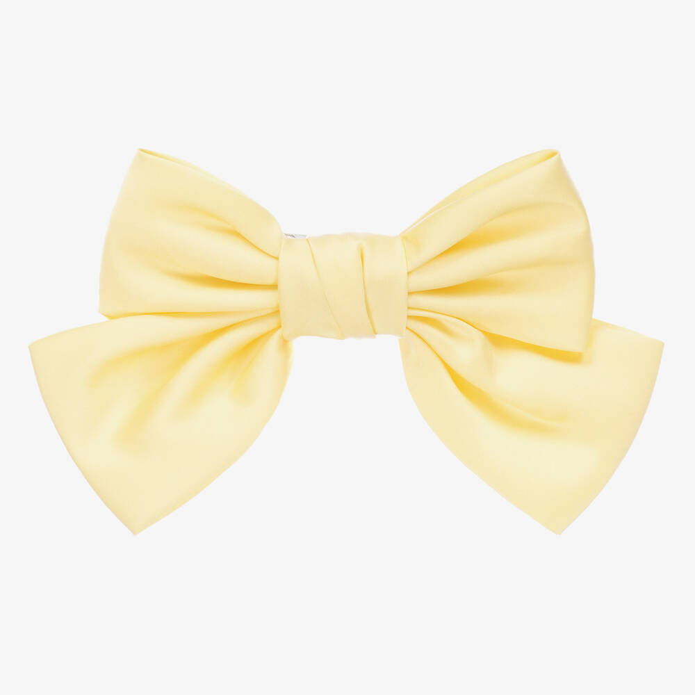 Bowtique London - Yellow Bow Hair Clip (17cm) | Childrensalon