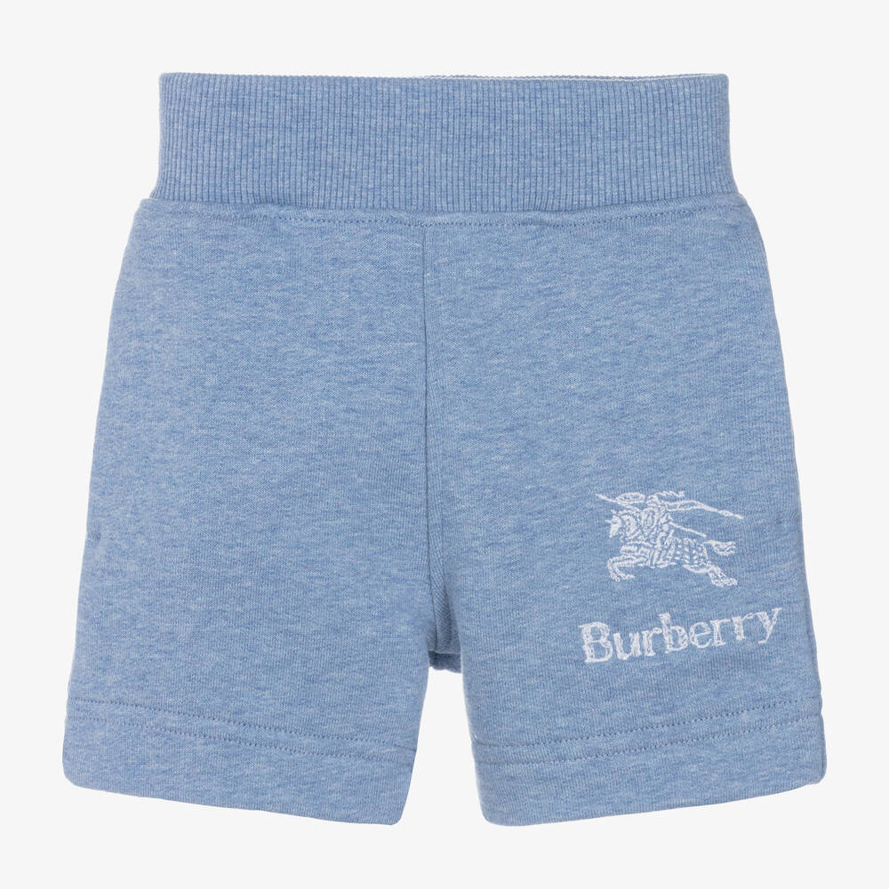 Burberry - شورت قطن لون أزرق مونس للمواليد | Childrensalon