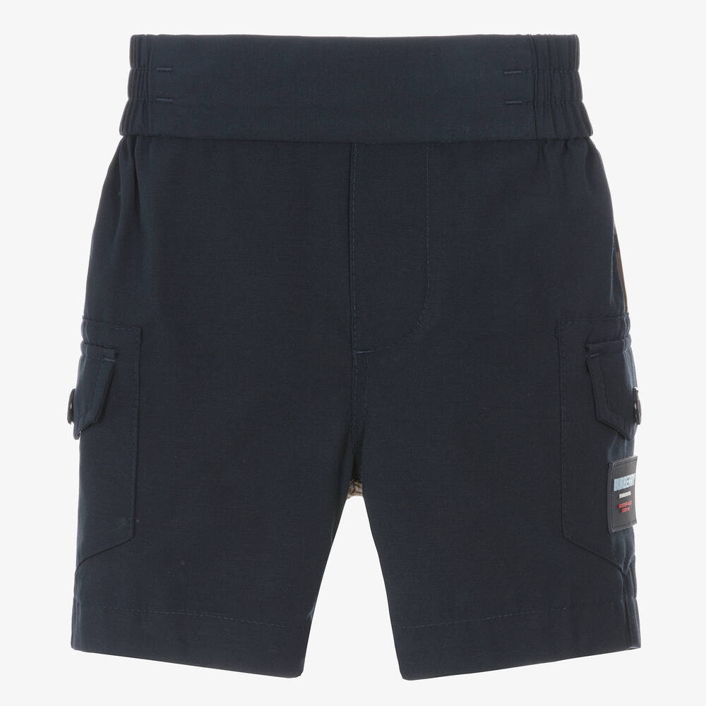 Burberry - Baby Boys Navy Blue Pocket Shorts | Childrensalon