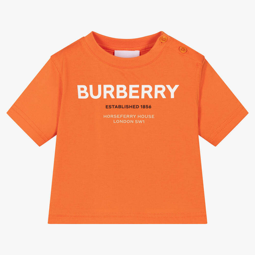 Burberry - Оранжевая футболка для малышей | Childrensalon