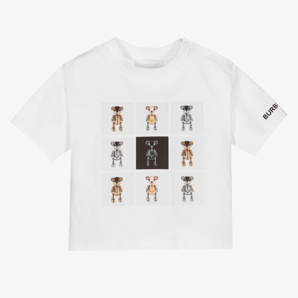 Burberry - Weißes T-Shirt für mit Childrensalon
