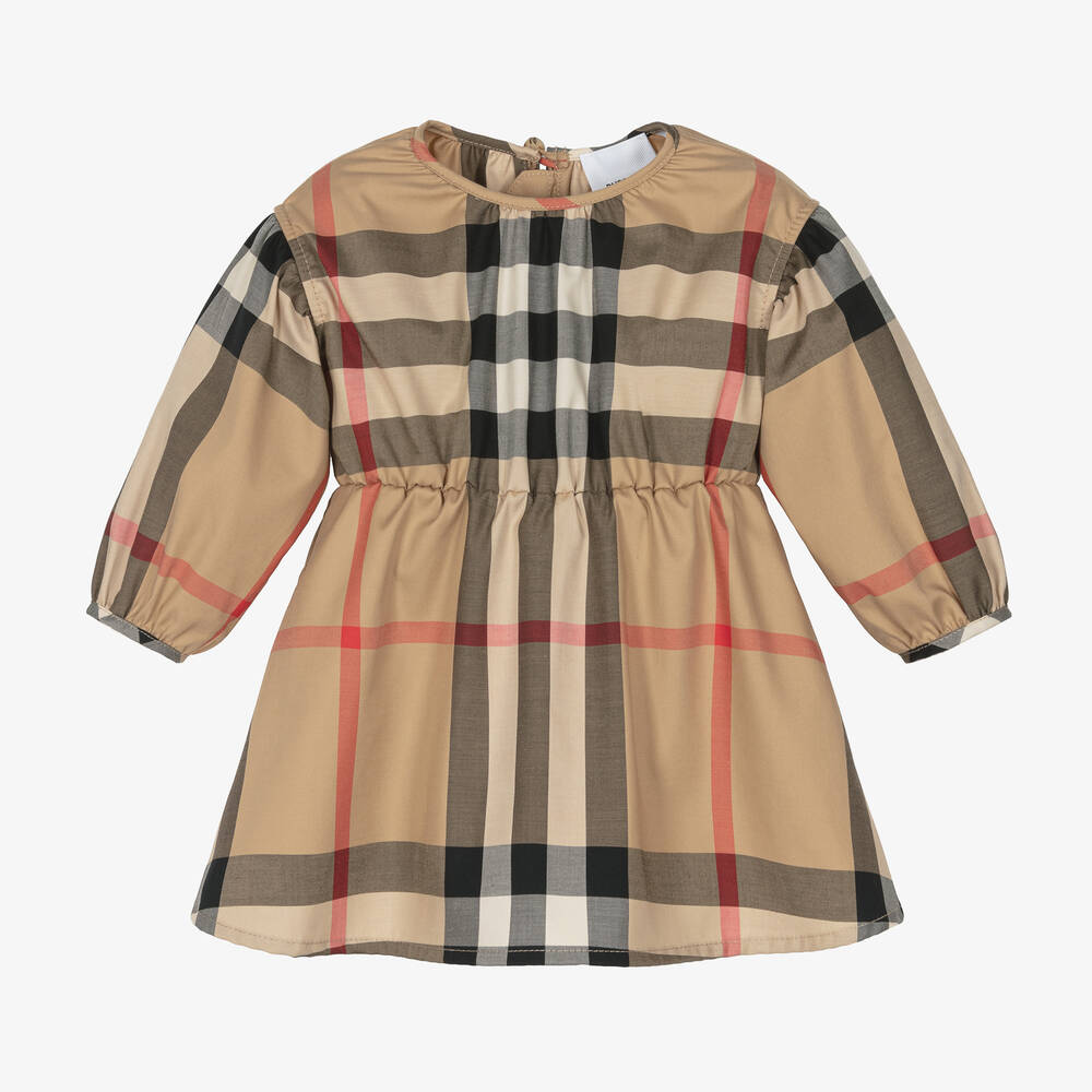 Burberry - Бежевое платье в винтажную клетку | Childrensalon