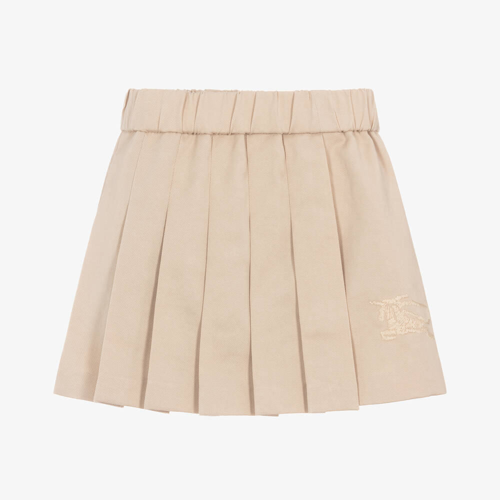 Burberry - Baby Girls Beige Twill EKD Skirt | Childrensalon